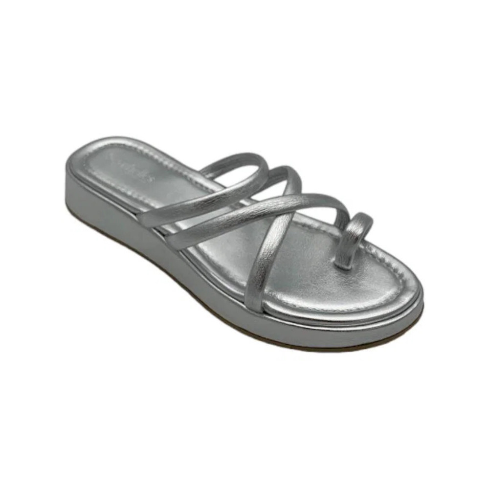 Seychelles Flat Sandals Rule The World Silver Metallic - Medium